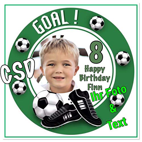 Tortenaufleger Fußball, personalisiert, Zuckerpapier Tortenbild, Geburtstag, Fussball,Fototorte Tortenaufleger Fußball, personalisiert, Zuckerpapier Tortenbild, Geburtstag, Fussball,Fototorte von CSD