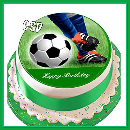 Tortenaufleger Fußball 02, Zuckerpapier Tortenbild, Geburtstag, Fussball,Fototorte von CSD