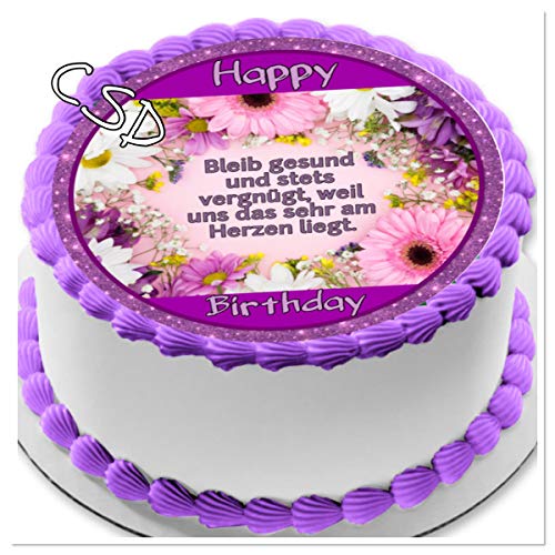 Tortenaufleger Geburtstag 017, Essbare Tortendeko, Tortenbild Geburtstag, Zuckerpapier Tortenaufleger Geburtstag 017, Essbare Tortendeko, Tortenbild Geburtstag, Zuckerpapier von CSD