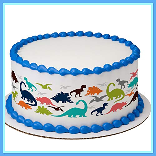 Tortenbänder Dinosaurier, 3 Teilig aus Zuckerpapier, essbare Tortendeko, Geburtstag Tortenbänder Dinosaurier, 3 Teilig aus Zuckerpapier, essbare Tortendeko, Geburtstag von CSD