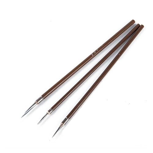CSFFA 3 Stück 23 cm Wieselhaar-Hakenlinie, feiner Pinsel, Kalligraphie-Pinsel, Kunststift, stationär CSFFA 3 Stück 23 cm Wieselhaar-Hakenlinie, feiner Pinsel, Kalligraphie-Pinsel, Kunststift, stationär von CSFFA