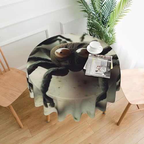 CSGJMYGS Lustige Tischdecke mit Spinnendruck, auslaufsicher, wasserfest, dekorative Stoff-Tischdecke für Zuhause, Küche, Innen- und Außenbereich, Esstisch, 152,4 cm CSGJMYGS Lustige Tischdecke mit Spinnendruck, auslaufsicher, wasserfest, dekorative Stoff-Tischdecke für Zuhause, Küche, Innen- und Außenbereich, Esstisch, 152,4 cm von CSGJMYGS