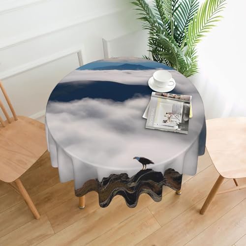 CSGJMYGS Tischdecke mit Aufdruck "Soaring Above The Clouds", auslaufsicher, wasserfest, dekorative Stoff-Tischdecke für Zuhause, Küche, Innen- und Außenbereich, Esstisch, 152,4 cm CSGJMYGS Tischdecke mit Aufdruck "Soaring Above The Clouds", auslaufsicher, wasserfest, dekorative Stoff-Tischdecke für Zuhause, Küche, Innen- und Außenbereich, Esstisch, 152,4 cm von CSGJMYGS
