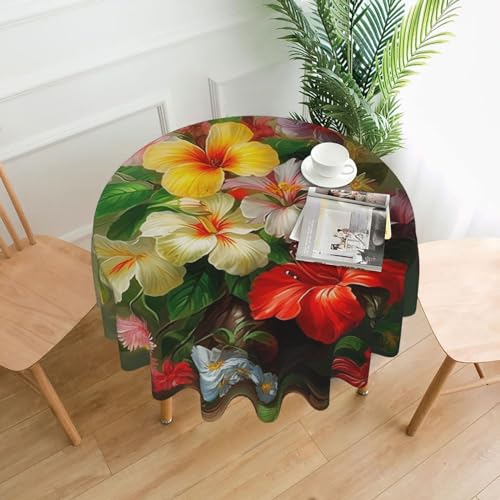 CSGJMYGS Tischdecke mit Blumenstrauß-Druck, auslaufsicher, wasserfest, dekorative Stoff-Tischdecke für Zuhause, Küche, Innen- und Außenbereich, Esstisch, 152,4 cm CSGJMYGS Tischdecke mit Blumenstrauß-Druck, auslaufsicher, wasserfest, dekorative Stoff-Tischdecke für Zuhause, Küche, Innen- und Außenbereich, Esstisch, 152,4 cm von CSGJMYGS