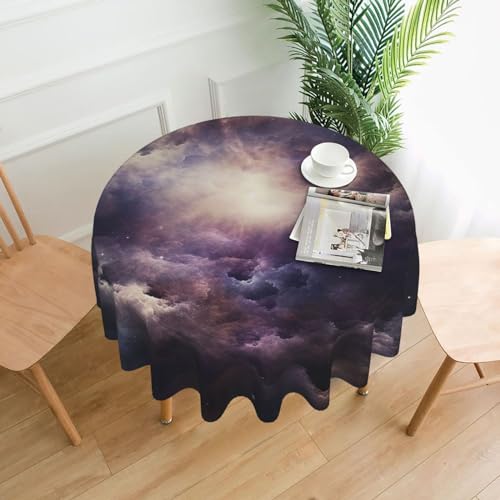 CSGJMYGS Tischdecke mit Galaxie-Wolkendruck, auslaufsicher, wasserfest, dekorative Stoff-Tischdecke für Zuhause, Küche, Innen- und Außenbereich, Esstisch, 152,4 cm CSGJMYGS Tischdecke mit Galaxie-Wolkendruck, auslaufsicher, wasserfest, dekorative Stoff-Tischdecke für Zuhause, Küche, Innen- und Außenbereich, Esstisch, 152,4 cm von CSGJMYGS