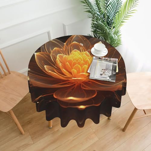 CSGJMYGS Tischdecke mit Lotusstrahlen-Druck, auslaufsicher, dekorative Stoff-Tischdecke für Zuhause, Küche, Innen- und Außenbereich, Esstisch, 152,4 cm CSGJMYGS Tischdecke mit Lotusstrahlen-Druck, auslaufsicher, dekorative Stoff-Tischdecke für Zuhause, Küche, Innen- und Außenbereich, Esstisch, 152,4 cm von CSGJMYGS