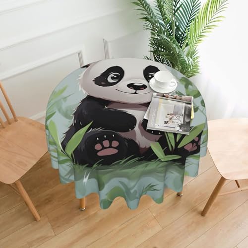 CSGJMYGS Tischdecke mit Panda-Motiv, auslaufsicher, wasserfest, dekorativer Stoff, Tischdecke für Zuhause, Küche, Innen- und Außenbereich, Esstisch, 152,4 cm CSGJMYGS Tischdecke mit Panda-Motiv, auslaufsicher, wasserfest, dekorativer Stoff, Tischdecke für Zuhause, Küche, Innen- und Außenbereich, Esstisch, 152,4 cm von CSGJMYGS