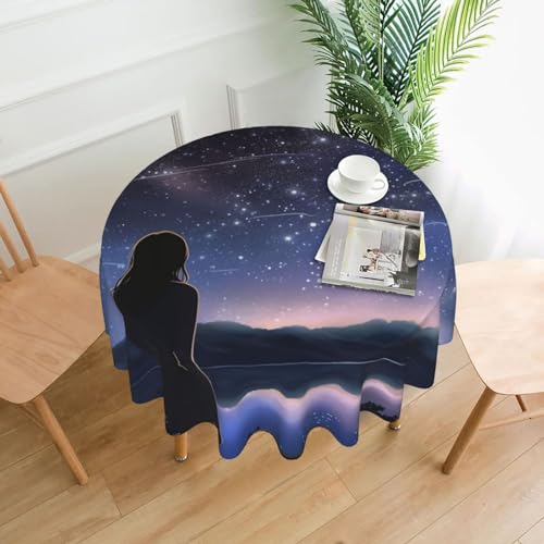 CSGJMYGS Tischdecke mit Sternenmotiv, auslaufsicher, dekorative Stoff-Tischdecke für Zuhause, Küche, Innen- und Außenbereich, Esstisch, 152,4 cm CSGJMYGS Tischdecke mit Sternenmotiv, auslaufsicher, dekorative Stoff-Tischdecke für Zuhause, Küche, Innen- und Außenbereich, Esstisch, 152,4 cm von CSGJMYGS