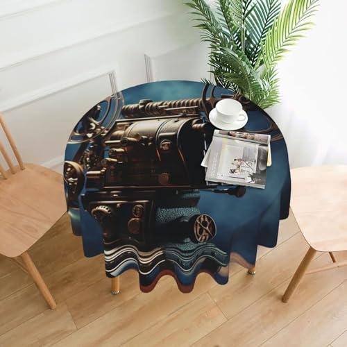 CSGJMYGS Tischdecke mit altem Filmprojektordruck, auslaufsicher, wasserfest, dekorative Stoff-Tischdecke für Zuhause, Küche, Innen- und Außenbereich, Esstisch, 152,4 cm CSGJMYGS Tischdecke mit altem Filmprojektordruck, auslaufsicher, wasserfest, dekorative Stoff-Tischdecke für Zuhause, Küche, Innen- und Außenbereich, Esstisch, 152,4 cm von CSGJMYGS