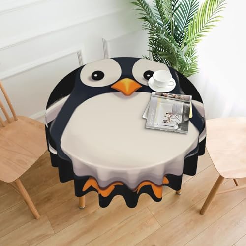 CSGJMYGS Tischdecke mit niedlichem Pinguin-Druck, auslaufsicher, wasserfest, dekorative Stoff-Tischdecke für Zuhause, Küche, Innen- und Außenbereich, Esstisch, 152,4 cm CSGJMYGS Tischdecke mit niedlichem Pinguin-Druck, auslaufsicher, wasserfest, dekorative Stoff-Tischdecke für Zuhause, Küche, Innen- und Außenbereich, Esstisch, 152,4 cm von CSGJMYGS