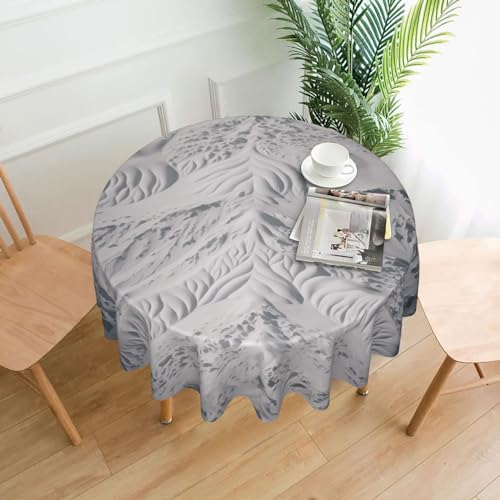 CSGJMYGS Tischdecke mit weißem und grauem Druck, auslaufsicher, wasserfest, dekorative Stoff-Tischdecke für Zuhause, Küche, Innen- und Außenbereich, Esstisch, 152,4 cm CSGJMYGS Tischdecke mit weißem und grauem Druck, auslaufsicher, wasserfest, dekorative Stoff-Tischdecke für Zuhause, Küche, Innen- und Außenbereich, Esstisch, 152,4 cm von CSGJMYGS