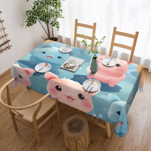 Csgjmygs Bunte Tischdecke mit niedlichem Schweine-Druck, auslaufsicher, Wasser-Tischdecke, dekorative Stoff-Tischdecke für Zuhause, Küche, Innen- und Außenbereich, Esstisch, 137 x 183 cm Csgjmygs Bunte Tischdecke mit niedlichem Schweine-Druck, auslaufsicher, Wasser-Tischdecke, dekorative Stoff-Tischdecke für Zuhause, Küche, Innen- und Außenbereich, Esstisch, 137 x 183 cm von CSGJMYGS