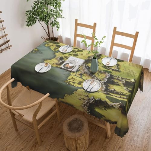 Csgjmygs Mittelerd-Tischdecke mit Kartendruck, auslaufsicher, wasserfest, dekorative Stoff-Tischdecke für Zuhause, Küche, Innen- und Außenbereich, Esstisch, 137 x 183 cm Csgjmygs Mittelerd-Tischdecke mit Kartendruck, auslaufsicher, wasserfest, dekorative Stoff-Tischdecke für Zuhause, Küche, Innen- und Außenbereich, Esstisch, 137 x 183 cm von CSGJMYGS