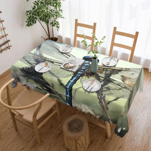 Csgjmygs Moderne Tischdecke mit Libellen-Druck, auslaufsicher, wasserfest, dekorative Stoff-Tischdecke für Zuhause, Küche, Innen- und Außenbereich, Esstisch, 137 x 183 cm Csgjmygs Moderne Tischdecke mit Libellen-Druck, auslaufsicher, wasserfest, dekorative Stoff-Tischdecke für Zuhause, Küche, Innen- und Außenbereich, Esstisch, 137 x 183 cm von CSGJMYGS