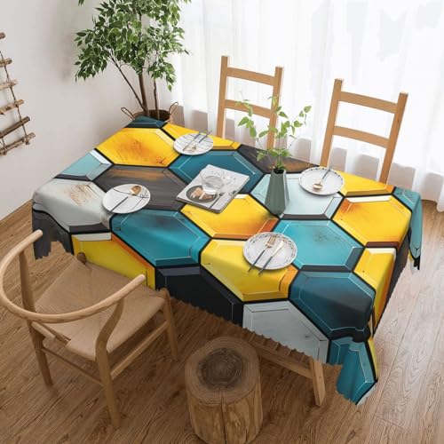 Csgjmygs Octagons bedruckte Tischdecke, auslaufsicher, wasserfest, dekorative Stoff-Tischdecke für Zuhause, Küche, Innen- und Außenbereich, Esstisch, 137 x 183 cm Csgjmygs Octagons bedruckte Tischdecke, auslaufsicher, wasserfest, dekorative Stoff-Tischdecke für Zuhause, Küche, Innen- und Außenbereich, Esstisch, 137 x 183 cm von CSGJMYGS