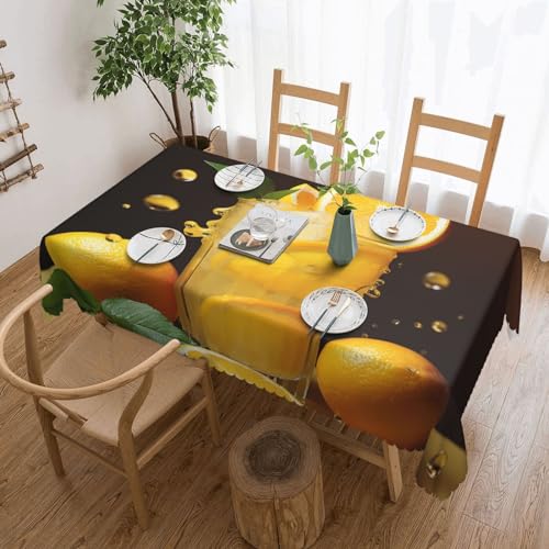 Csgjmygs Tischdecke, auslaufsicher, wasserfest, dekorativer Stoff, Tischdecke für Zuhause, Küche, Innen- und Außenbereich, Esstisch, 137 x 183 cm, Orange Csgjmygs Tischdecke, auslaufsicher, wasserfest, dekorativer Stoff, Tischdecke für Zuhause, Küche, Innen- und Außenbereich, Esstisch, 137 x 183 cm, Orange von CSGJMYGS