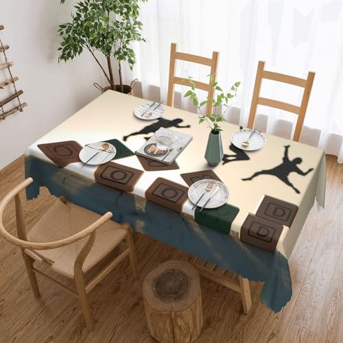 Csgjmygs Tischdecke mit Aufdruck "Good Day", auslaufsicher, wasserfest, dekorativer Stoff, Tischdecke für Zuhause, Küche, Innen- und Außenbereich, Esstisch, 137 x 183 cm Csgjmygs Tischdecke mit Aufdruck "Good Day", auslaufsicher, wasserfest, dekorativer Stoff, Tischdecke für Zuhause, Küche, Innen- und Außenbereich, Esstisch, 137 x 183 cm von CSGJMYGS