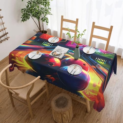 Csgjmygs Tischdecke mit Bowlingkugel-Druck, auslaufsicher, Wasser-Tischdecke, dekorativer Stoff, Tischdecke für Zuhause, Küche, Innen- und Außenbereich, Esstisch, 137 x 183 cm Csgjmygs Tischdecke mit Bowlingkugel-Druck, auslaufsicher, Wasser-Tischdecke, dekorativer Stoff, Tischdecke für Zuhause, Küche, Innen- und Außenbereich, Esstisch, 137 x 183 cm von CSGJMYGS