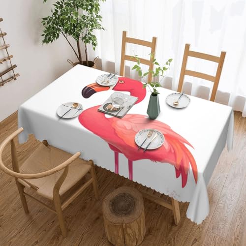 Csgjmygs Tischdecke mit Cartoon-Flamingo-Druck, auslaufsicher, wasserfest, dekorative Stoff-Tischdecke für Zuhause, Küche, Innen- und Außenbereich, Esstisch, 137 x 183 cm Csgjmygs Tischdecke mit Cartoon-Flamingo-Druck, auslaufsicher, wasserfest, dekorative Stoff-Tischdecke für Zuhause, Küche, Innen- und Außenbereich, Esstisch, 137 x 183 cm von CSGJMYGS