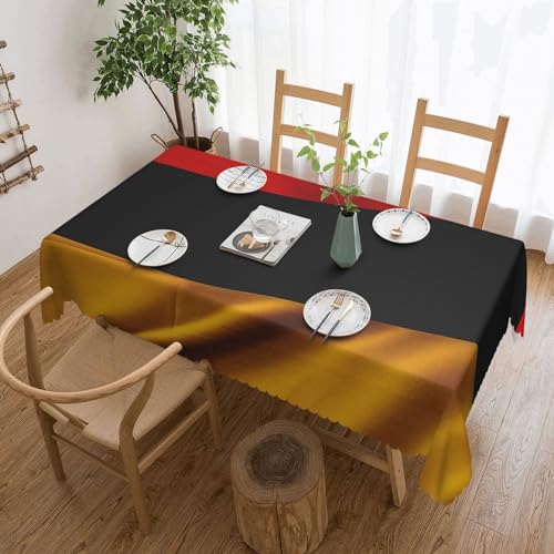 Csgjmygs Tischdecke mit Deutschlandflaggen-Druck, auslaufsicher, Wasser-Tischdecke, dekorativer Stoff, Tischdecke für Zuhause, Küche, Innen- und Außenbereich, Esstisch, 137 x 183 cm Csgjmygs Tischdecke mit Deutschlandflaggen-Druck, auslaufsicher, Wasser-Tischdecke, dekorativer Stoff, Tischdecke für Zuhause, Küche, Innen- und Außenbereich, Esstisch, 137 x 183 cm von CSGJMYGS