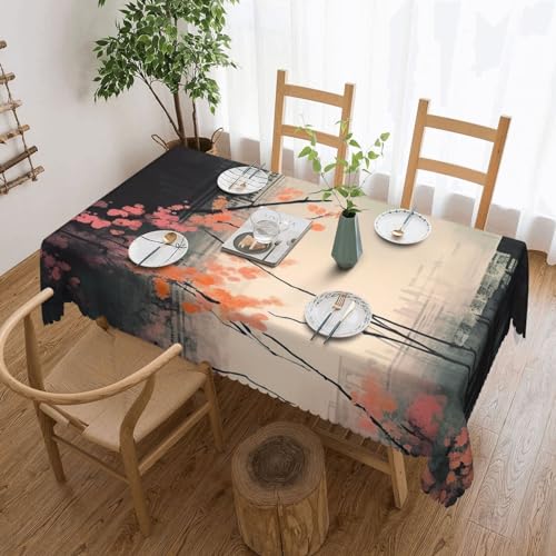 Csgjmygs Tischdecke mit Grafikdruck, auslaufsicher, wasserfest, dekorativer Stoff, Tischdecke für Zuhause, Küche, Innen- und Außenbereich, Esstisch, 137 x 183 cm Csgjmygs Tischdecke mit Grafikdruck, auslaufsicher, wasserfest, dekorativer Stoff, Tischdecke für Zuhause, Küche, Innen- und Außenbereich, Esstisch, 137 x 183 cm von CSGJMYGS