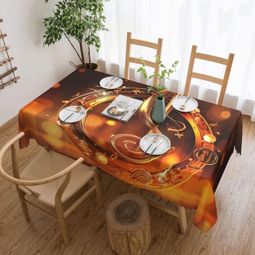 Csgjmygs Tischdecke mit Musiknoten-Druck, auslaufsicher, wasserfest, dekorative Stoff-Tischdecke für Zuhause, Küche, Innen- und Außenbereich, Esstisch, 137 x 183 cm Csgjmygs Tischdecke mit Musiknoten-Druck, auslaufsicher, wasserfest, dekorative Stoff-Tischdecke für Zuhause, Küche, Innen- und Außenbereich, Esstisch, 137 x 183 cm von CSGJMYGS
