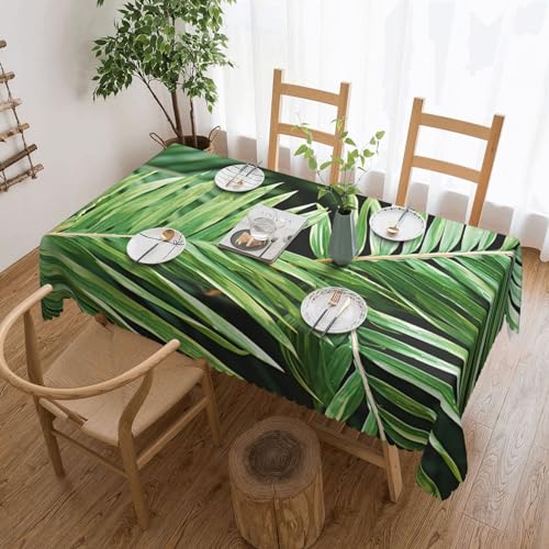 Csgjmygs Tischdecke mit Palmenblättern, auslaufsicher, wasserfest, dekorative Stoff-Tischdecke für Zuhause, Küche, Innen- und Außenbereich, Esstisch, 137 x 183 cm Csgjmygs Tischdecke mit Palmenblättern, auslaufsicher, wasserfest, dekorative Stoff-Tischdecke für Zuhause, Küche, Innen- und Außenbereich, Esstisch, 137 x 183 cm von CSGJMYGS