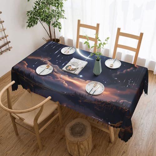 Csgjmygs Tischdecke mit Sternenhimmel-Druck, auslaufsicher, Wasser-Tischdecke, dekorativer Stoff, Tischdecke für Zuhause, Küche, Innen- und Außenbereich, Esstisch, 137 x 183 cm Csgjmygs Tischdecke mit Sternenhimmel-Druck, auslaufsicher, Wasser-Tischdecke, dekorativer Stoff, Tischdecke für Zuhause, Küche, Innen- und Außenbereich, Esstisch, 137 x 183 cm von CSGJMYGS