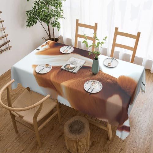 Csgjmygs Tischdecke mit niedlichem Corgi-Hintern, auslaufsicher, wasserfest, dekorative Stoff-Tischdecke für Zuhause, Küche, Innen- und Außenbereich, Esstisch, 137 x 183 cm Csgjmygs Tischdecke mit niedlichem Corgi-Hintern, auslaufsicher, wasserfest, dekorative Stoff-Tischdecke für Zuhause, Küche, Innen- und Außenbereich, Esstisch, 137 x 183 cm von CSGJMYGS