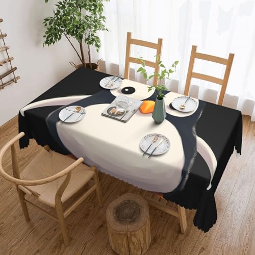 Csgjmygs Tischdecke mit niedlichem Pinguin-Druck, auslaufsicher, wasserfest, dekorative Stoff-Tischdecke für Zuhause, Küche, Innen- und Außenbereich, Esstisch, 137 x 183 cm Csgjmygs Tischdecke mit niedlichem Pinguin-Druck, auslaufsicher, wasserfest, dekorative Stoff-Tischdecke für Zuhause, Küche, Innen- und Außenbereich, Esstisch, 137 x 183 cm von CSGJMYGS