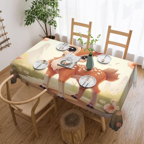 Csgjmygs Tischdecke mit schönem Hirschdruck, auslaufsicher, wasserfest, dekorative Stoff-Tischdecke für Zuhause, Küche, Innen- und Außenbereich, Esstisch, 137 x 183 cm Csgjmygs Tischdecke mit schönem Hirschdruck, auslaufsicher, wasserfest, dekorative Stoff-Tischdecke für Zuhause, Küche, Innen- und Außenbereich, Esstisch, 137 x 183 cm von CSGJMYGS