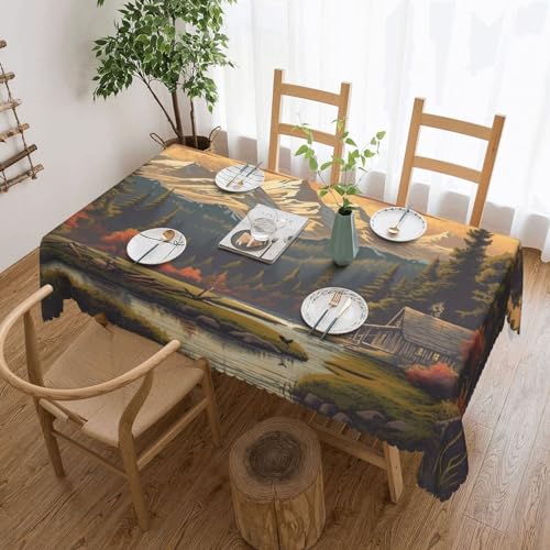 Csgjmygs Tolle Tischdecke mit Aufdruck für draußen, auslaufsicher, wasserfest, dekorative Stoff-Tischdecke für Zuhause, Küche, Innen- und Außenbereich, Esstisch, 137 x 183 cm Csgjmygs Tolle Tischdecke mit Aufdruck für draußen, auslaufsicher, wasserfest, dekorative Stoff-Tischdecke für Zuhause, Küche, Innen- und Außenbereich, Esstisch, 137 x 183 cm von CSGJMYGS