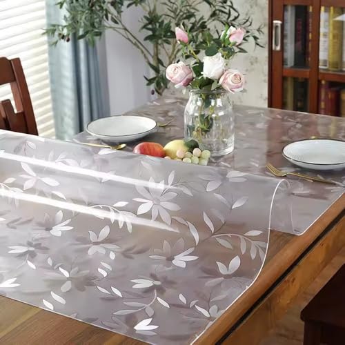 1,0 mm weiche Glastischdecke, transparente PVC-Tischdecke, wasserdicht, ölbeständig, rechteckige Tischdecke für Küche und Esszimmer, klar, Kosmos-Muster 1,0 mm, 100 x 120 cm 1,0 mm weiche Glastischdecke, transparente PVC-Tischdecke, wasserdicht, ölbeständig, rechteckige Tischdecke für Küche und Esszimmer, klar, Kosmos-Muster 1,0 mm, 100 x 120 cm von CSHWXY