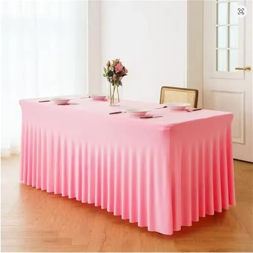 1–20 Stück optional, 243 cm, Dehnbare Tischdecke für Hotels, Bankette, Hochzeiten, Partys, weiß/schwarz, Tischrock, dunkelrosa, 10 Stück 1–20 Stück optional, 243 cm, Dehnbare Tischdecke für Hotels, Bankette, Hochzeiten, Partys, weiß/schwarz, Tischrock, dunkelrosa, 10 Stück von CSHWXY