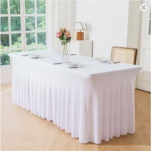 1–20 Stück optional, 243 cm, Dehnbare Tischdecke für Hotels, Bankette, Hochzeiten, Partys, weiß und schwarz, Tischrock, weiß, 20 Stück 1–20 Stück optional, 243 cm, Dehnbare Tischdecke für Hotels, Bankette, Hochzeiten, Partys, weiß und schwarz, Tischrock, weiß, 20 Stück von CSHWXY