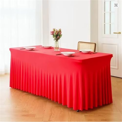 1–20 Stück optional 8 ft 243 cm Stretch-Tischdecke für Hotelbankette, Hochzeitsfeiern, weiß-schwarzer Tischrock, Leuchtend rot, 1 Stück 1–20 Stück optional 8 ft 243 cm Stretch-Tischdecke für Hotelbankette, Hochzeitsfeiern, weiß-schwarzer Tischrock, Leuchtend rot, 1 Stück von CSHWXY