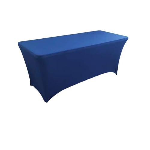 1 STÜCK Rechteckige Tischdecke Anlass Hochzeit Hotel Geburtstag Enge Passform Waschbar Küche Spandex Tischdecke Dekoration, Blau, 5FT 152 * 76 * 76 cm von CSHWXY