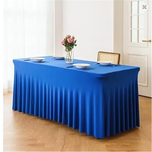 2 oder 4 oder 6 Stück optional 6 Fuß Stretch-Tischdecke für Hotelbankette, Hochzeitsfeiern, Spandex, 1,8 m Faltenrock-Tischdecke, rechteckige Größe, Hellblau, 6 Stück 2 oder 4 oder 6 Stück optional 6 Fuß Stretch-Tischdecke für Hotelbankette, Hochzeitsfeiern, Spandex, 1,8 m Faltenrock-Tischdecke, rechteckige Größe, Hellblau, 6 Stück von CSHWXY