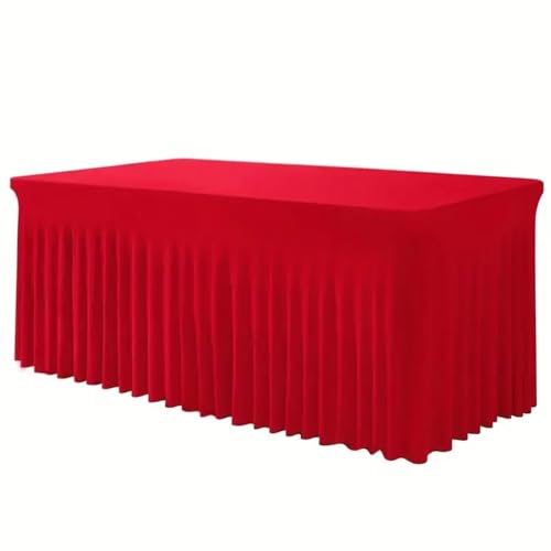 4 Fuß 6 Fuß 8 Fuß Optionaler Spandex-Tischrock Universell passende Stretch-Tischdecke für Partybankette, Hochzeiten und Veranstaltungen, rot, 8 Fuß 4 Fuß 6 Fuß 8 Fuß Optionaler Spandex-Tischrock Universell passende Stretch-Tischdecke für Partybankette, Hochzeiten und Veranstaltungen, rot, 8 Fuß von CSHWXY