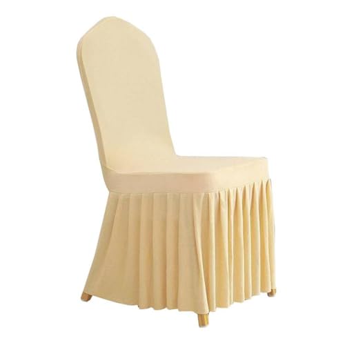CSHWXY 1 Stück elastischer Spandex-Universal-Stuhlbezug, Rockstoff für Hotel, Zuhause, Hochzeit, Geburtstag, Party, Veranstaltung, Esszimmer, Sitzdekoration, Beige, 1 Stück CSHWXY 1 Stück elastischer Spandex-Universal-Stuhlbezug, Rockstoff für Hotel, Zuhause, Hochzeit, Geburtstag, Party, Veranstaltung, Esszimmer, Sitzdekoration, Beige, 1 Stück von CSHWXY