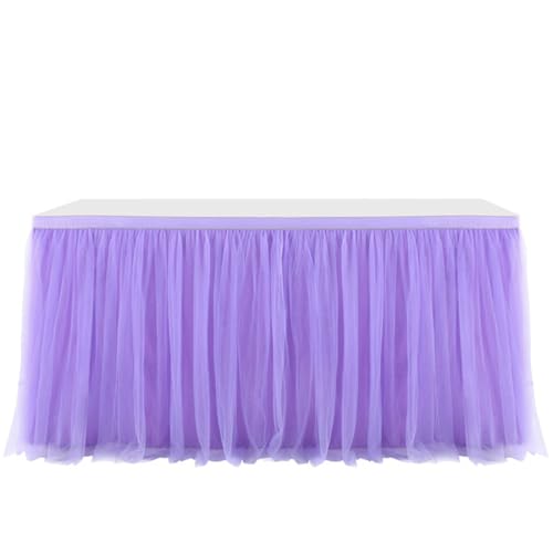 CSHWXY 4FT/6FT/8FT Optionale Tischröcke, Tüll für Geburtstage, Hochzeitsfeiern, Tutu, Babyparty, Hochzeitsfeier, Heimdekoration, Lila, 4FT 1,22x0,77m CSHWXY 4FT/6FT/8FT Optionale Tischröcke, Tüll für Geburtstage, Hochzeitsfeiern, Tutu, Babyparty, Hochzeitsfeier, Heimdekoration, Lila, 4FT 1,22x0,77m von CSHWXY