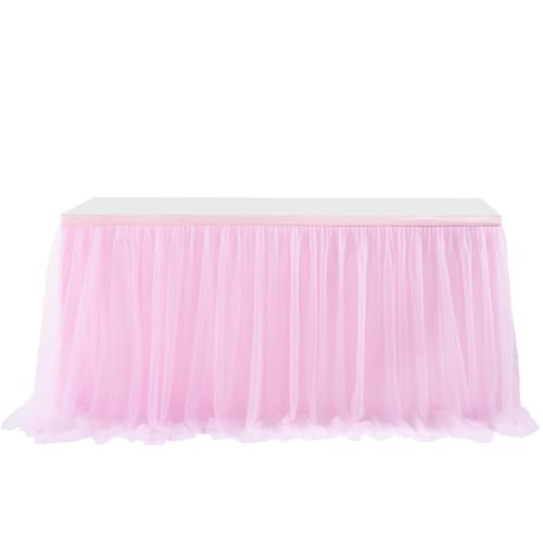 CSHWXY 4FT/6FT/8FT Optionale Tischröcke, Tüll für Geburtstage, Hochzeitsfeiern, Tutu, Babyparty, Hochzeitsfeier, Heimdekoration, Rosa, 4FT 1,22x0,77m CSHWXY 4FT/6FT/8FT Optionale Tischröcke, Tüll für Geburtstage, Hochzeitsfeiern, Tutu, Babyparty, Hochzeitsfeier, Heimdekoration, Rosa, 4FT 1,22x0,77m von CSHWXY