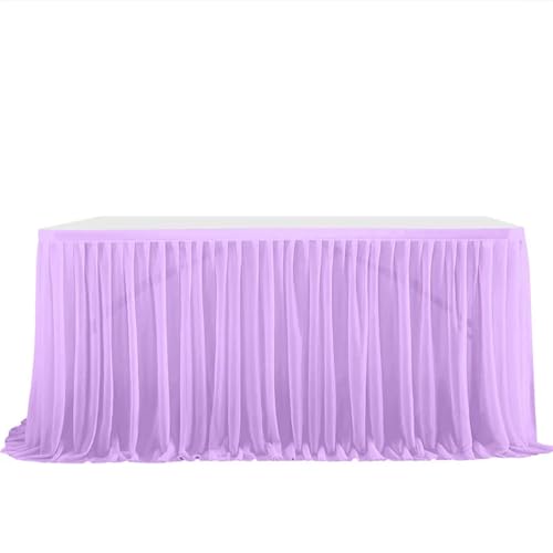 CSHWXY 6/9 Fuß optionaler Party-Tischrock, plissierter Geburtstags-Dessert-Tischdeckenbezug, Hochzeit, Festliche Babyparty, Heimdekoration, Hellviolett, 6 Fuß 77 x 183 cm CSHWXY 6/9 Fuß optionaler Party-Tischrock, plissierter Geburtstags-Dessert-Tischdeckenbezug, Hochzeit, Festliche Babyparty, Heimdekoration, Hellviolett, 6 Fuß 77 x 183 cm von CSHWXY