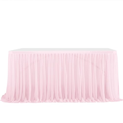 CSHWXY 6 Fuß/9 Fuß optional Glitzer Perlen Chiffon Tischrock Guaze Rüschen Esszimmer für Hochzeit Party Dessert Bankett Dekor, Hellrosa, 77x183cm 6FT CSHWXY 6 Fuß/9 Fuß optional Glitzer Perlen Chiffon Tischrock Guaze Rüschen Esszimmer für Hochzeit Party Dessert Bankett Dekor, Hellrosa, 77x183cm 6FT von CSHWXY