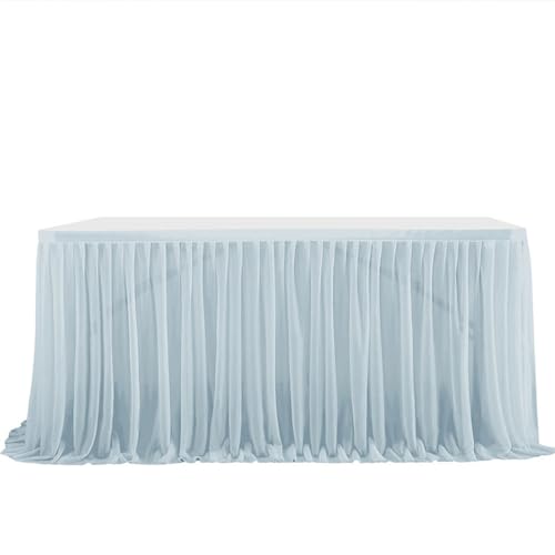 CSHWXY 6FT/9FT Optional Glitzer Perlen Chiffon Tischrock Guaze Rüschen Esszimmer für Hochzeit Party Dessert Bankett Dekor, Grau Blau, 77x183cm 6FT CSHWXY 6FT/9FT Optional Glitzer Perlen Chiffon Tischrock Guaze Rüschen Esszimmer für Hochzeit Party Dessert Bankett Dekor, Grau Blau, 77x183cm 6FT von CSHWXY