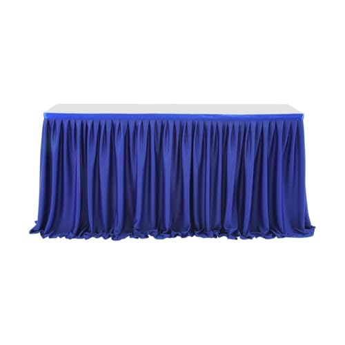 CSHWXY 6FT/9FT Optionaler Polyester-Plissee-Tischrock mit grün-rosa Rüschen, Esstischdecke für Hochzeitsbankette, Geburtstagsfeiern, Tischdekorationen, Blau, 9FT 78X275cm CSHWXY 6FT/9FT Optionaler Polyester-Plissee-Tischrock mit grün-rosa Rüschen, Esstischdecke für Hochzeitsbankette, Geburtstagsfeiern, Tischdekorationen, Blau, 9FT 78X275cm von CSHWXY