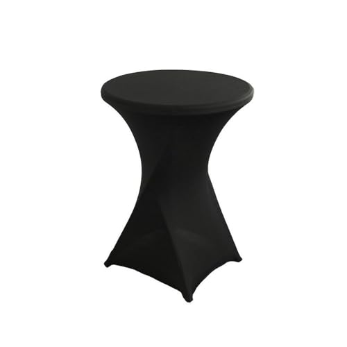 CSHWXY Hotel-Hochzeitsdekoration, Cocktailbar-Abdeckung, Reine Farbe, Polyester, rund, Bankett, elastisch, Schwarz, 80 x 110 cm CSHWXY Hotel-Hochzeitsdekoration, Cocktailbar-Abdeckung, Reine Farbe, Polyester, rund, Bankett, elastisch, Schwarz, 80 x 110 cm von CSHWXY