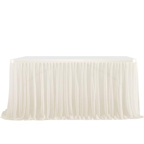CSHWXY Tischrock, plissierter Tischumfang, Geburtstagsfeier, Hochzeitsdekoration, Rüschenrand, elastischer dünner Gaze-Tischrock aus Tüll, Farbe 28, 8 FT 243 cm x 77 cm CSHWXY Tischrock, plissierter Tischumfang, Geburtstagsfeier, Hochzeitsdekoration, Rüschenrand, elastischer dünner Gaze-Tischrock aus Tüll, Farbe 28, 8 FT 243 cm x 77 cm von CSHWXY