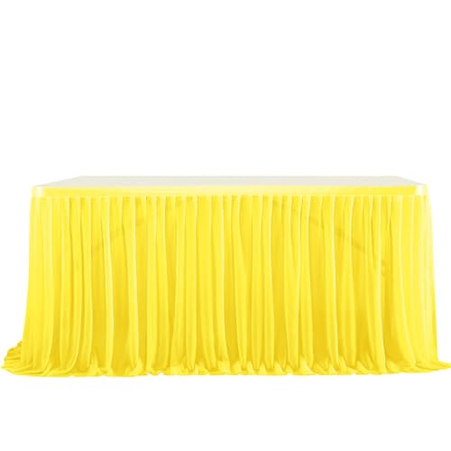 CSHWXY Tischrock, plissierter Tischumfang, Geburtstagsfeier, Hochzeitsdekoration, Rüschenrand, elastischer dünner Gaze-Tischrock aus Tüll, Farbe 29,4FT122cmX77cm CSHWXY Tischrock, plissierter Tischumfang, Geburtstagsfeier, Hochzeitsdekoration, Rüschenrand, elastischer dünner Gaze-Tischrock aus Tüll, Farbe 29,4FT122cmX77cm von CSHWXY