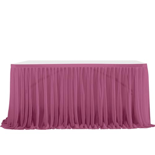 CSHWXY Tischrock, plissierter Tischumfang, Geburtstagsfeier, Hochzeitsdekoration, Rüschenrand, elastischer dünner Gaze-Tischrock aus Tüll, Farbe 7,4FT122cmX77cm CSHWXY Tischrock, plissierter Tischumfang, Geburtstagsfeier, Hochzeitsdekoration, Rüschenrand, elastischer dünner Gaze-Tischrock aus Tüll, Farbe 7,4FT122cmX77cm von CSHWXY